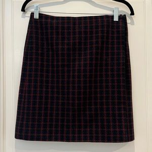 Prada Wool Plaid Mini Skirt
